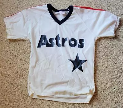 Vintage 1980s Rawlings MLB Houston Astros Rainbow Jersey Adult Small • $25