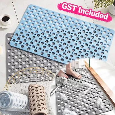 Non-Slip Bath Mat Anti Mould Shower Mats TPE Bathroom Bathtub Suction Mat Floor • $20.30