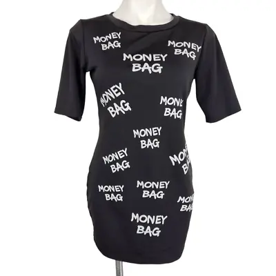 Boutique Money Bag Black Mini Dress Size Medium • $19.75