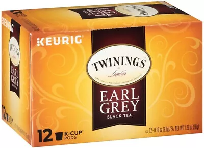 Twinings Earl Grey Black Tea K-Cups - Includes 12 K-Cup Pods • $14