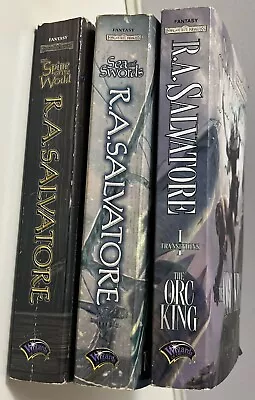 3 R.A. Salvatore PB LEGEND OF DRIZZT XII SEA SWORDS ORC KING TRANSITIONS SPINE • $15