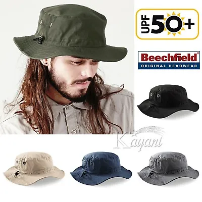 UPF50+ Sun Hat CARGO BUCKET HAT Holiday Safari Fishing Men Women Bush Boonie • £7.49