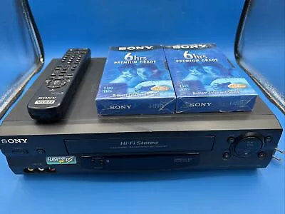 Sony SLV-N55 Hi-Fi Stereo 4-Head VCR VHS Player Recorder With Remote Tested • $74.97