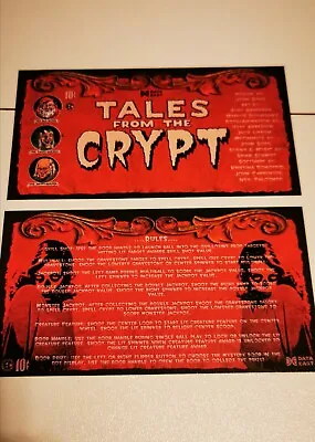 $23.78 • Buy Pinball Card Instructions Tales From The Crypt Set Of 2