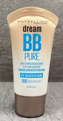 Maybelline Dream BB Pure 8-In-1 Beauty Balm 100 Light Sheer Tint • $10