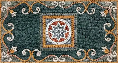 MP001 25.59 ×13.78  Rectangular Marble Mosaic Shower Floor Tile • $489