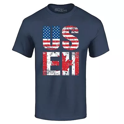 US EH American Canadian Flag Humor T-shirt Canada Shirts • $13.95