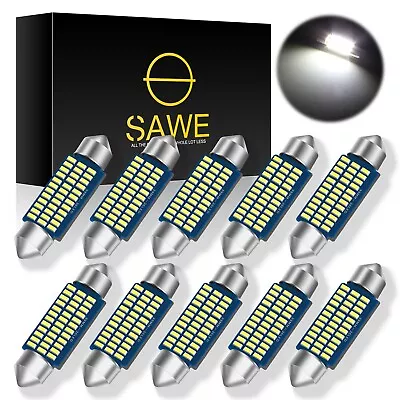 10 X White 39MM 12V LED Festoon Bulbs 3014 36SMD Car Reading Lamp Dome Map Light • $12.33