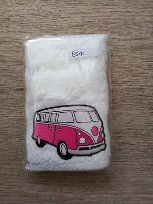 Campervan Motif Face Wash Cloth Flannel PINK LARGE Motif • £3