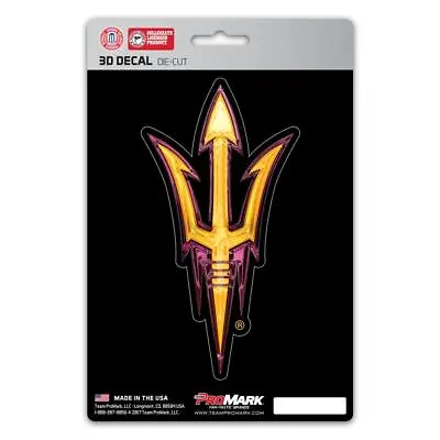 Arizona State Sun Devils Die Cut 3D Logo Decal [NEW] Car Sticker Emblem ASU • $5.95