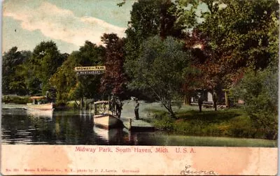 Midway Park SOUTH HAVEN Michigan Postcard - Moore & Gibson • $3