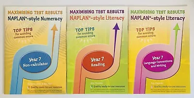 Year 7 Naplan - Style Numeracy & Literacy Test Workbooks Maths Language Unused • $19.95