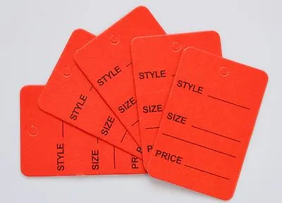 1000 Red Merchandise Price Jewelry Garment Store Paper Small Tags 4.5x2.5cm  • $14.95