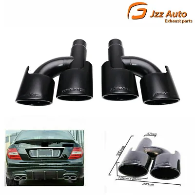 Left Right Dual Exhaust Tips AMG For C250 C300 Mercedes Benz W204 W211 C-Class • $78.99