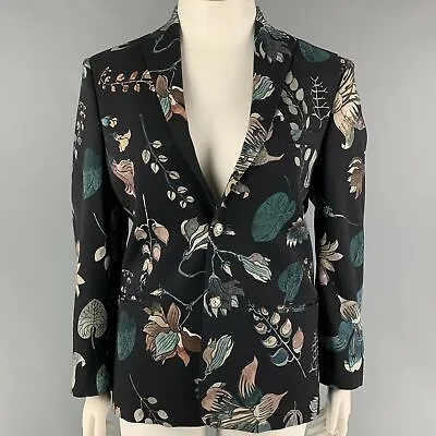 VERSUS By GIANNI VERSACE Size 12 Multi-Color Print Jacket Blazer • $374