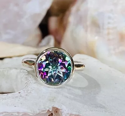 Wonderfull Mystic Topaz Gemstone 925 Sterling Silver Handmade Ring All Size • $16.51