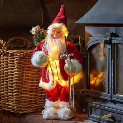 Christmas LED Santa Decoration Figure Father Xmas Ornament Statue 45cm Decor • £27.99