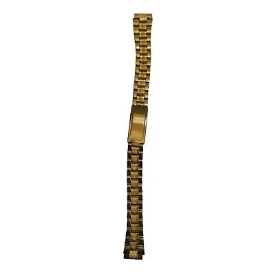 Men Gold Stainless Steel Watch Band Strap Metal Replacement Bracelet • £5.36