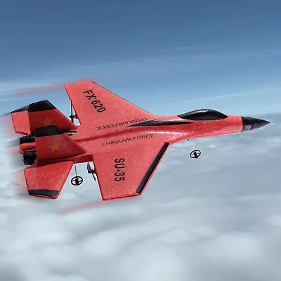 Roclub Red EPP Foam SU-35 Model Plane Toy Remote Control Airplane RC Glider • $27.99