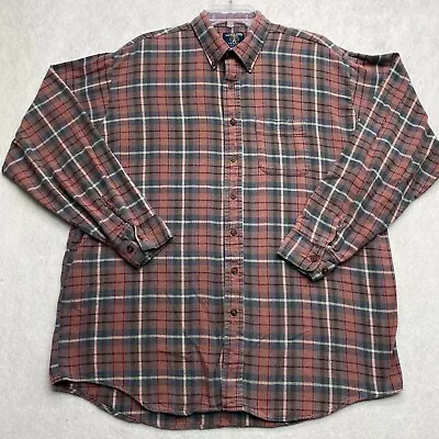 Salmon River Traders Western Shirt Mens 3XLT Tall Red Plaid  Cowboy Rancher • $19.63