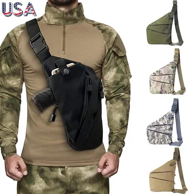 Men Tactical Sling Bag Chest Shoulder Fanny Pack Cross Body Backpack Molle Pouch • $9.98