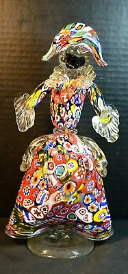 Vintage Mid Century Murano (Venetian) Millefiore Glass Comedia Del Arte Woman • $295