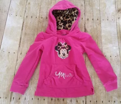 Minnie Mouse Girls Shirt And Vest Size 5/6 Warm Long Sleeve Hoodie Camo Disney • $9