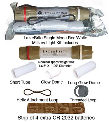 LazerBrite Military Tactical Flashlight Glow Stick RED And GREEN   • $29.99