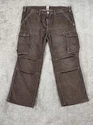 Vintage True Religion Cargo Pants Mens 42x30 Brown Canvas Anthony Drawstring • $69