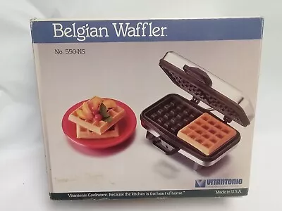 Vitantonio Belgian Waffler Model 550 Professional Quality Waffle Maker Tested • $48