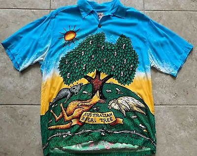 Vintage 90s Mambo Loud Shirt Australian National Beer Tree Mens Size Medium • $124.95