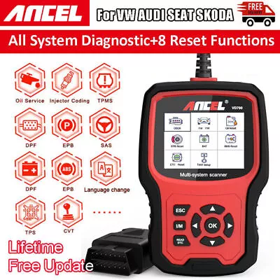 ANCEL VD700 For VW Car OBD2 Scanner Fault Code Reader All System Diagnostic Tool • $79.99