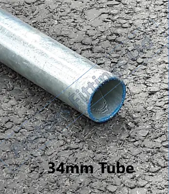 £8 • Buy Galvanised Steel Tube Pipe 34mm Handrail Scaffold Allen Key Clamp Pay 1 Postage