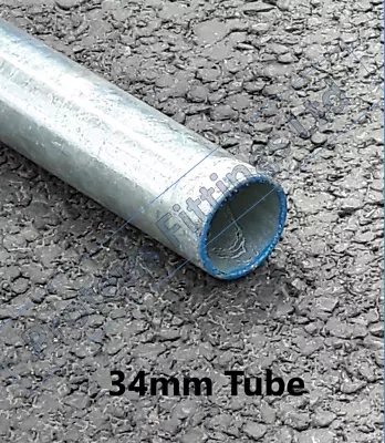 £8 • Buy Galvanised Steel Tube Pipe 34mm Handrail Scaffold Allen Key Clamp Pay 1 Postage