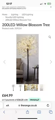£40 • Buy 200LED Willow Blossom Tree Light Up White Flower