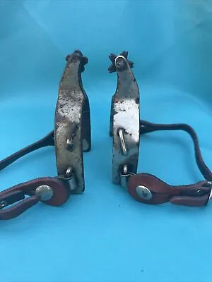 Vintage Pair Of NORTH & JUDD Anchor- Western Cowboy Bull Riding Spurs W/ Straps • $9.99