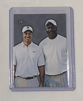 Tiger Woods & Michael Jordan Limited Edition Artist Signed Trading Card 4/10 • $24.95