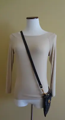 Marc By Mark Jacobs Black Leather Crossbody Bag Top Zip Closure 9  L • $50
