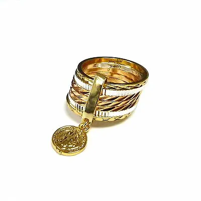 14k Gold Plated Saint Benedict San Benito 7 Days Semanario Ring Size 5-11 • $8.99
