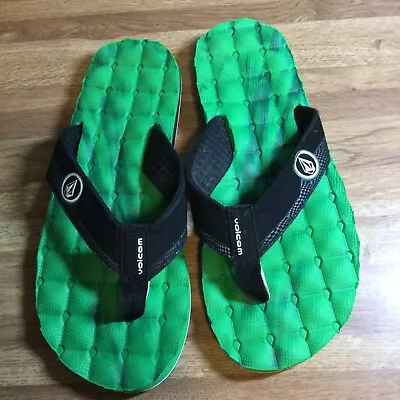 Green Volcom Flip Flops Sandals Men's 8 • $7.99