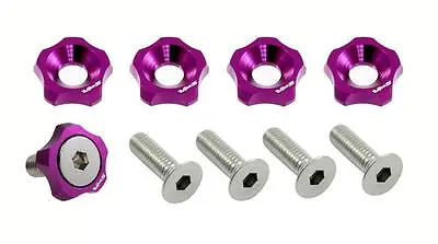 New! Vms Star 20 Pc Fender Bumper Headlight Washer 10mm 10 Mm Bolt Kit Purple • $36.95