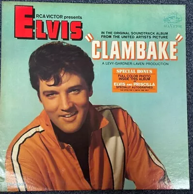 Elvis Vinyl  Clambake  VG+ VG+ Mono Hollywood Pressing  PROMO COPY  • $90