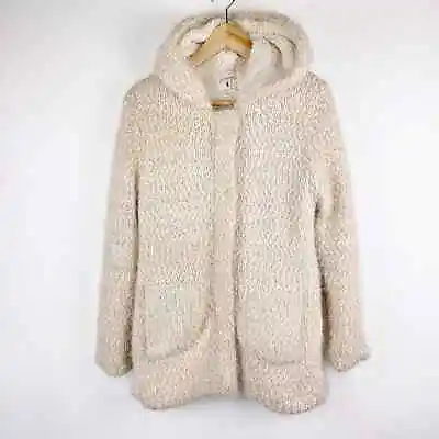 $26.96 • Buy Zara Kids Outerwear Fuzzy Sherpa Lined Hooded Coat Winter Jacket Girls 13 14