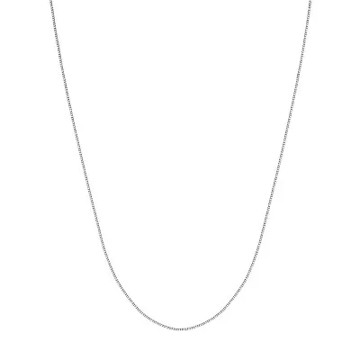 0.55mm Box Chain With Lobster Lock Real 10K White Gold ALL SIZES • $85.24