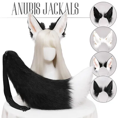 $17.99 • Buy Faux Fur Fox Wolf Ears Headband Furry Tail Hairband Cosplay Costume Fancy Dress