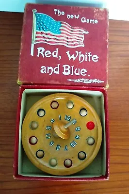 Red White & Blue Imperial Roulette Game In Orig Box JWS Bavaria Vintage • $40