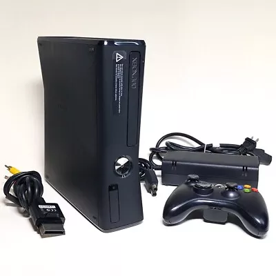Microsoft XBOX 360 SLIM -  Black - Video Game Console System Bundle • $99.95