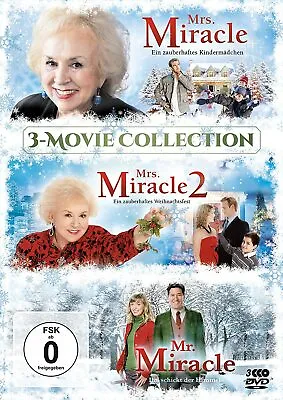 Mrs. Miracle 1 + 2 + Mr. Miracle - Doris Roberts   Christmas DVD Box  PAL NEW • £17.99
