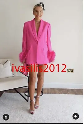$132.49 • Buy Zara New Woman Straight Blazer With Feathers Mid-pink Xs-xxl  8216/707