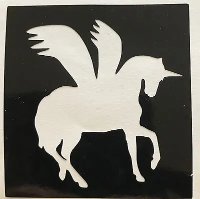 £1.25 • Buy 5 Flying Unicorn Stencils  Top Up Ur Glitter Tattoo Kit Face Painting Airbrush